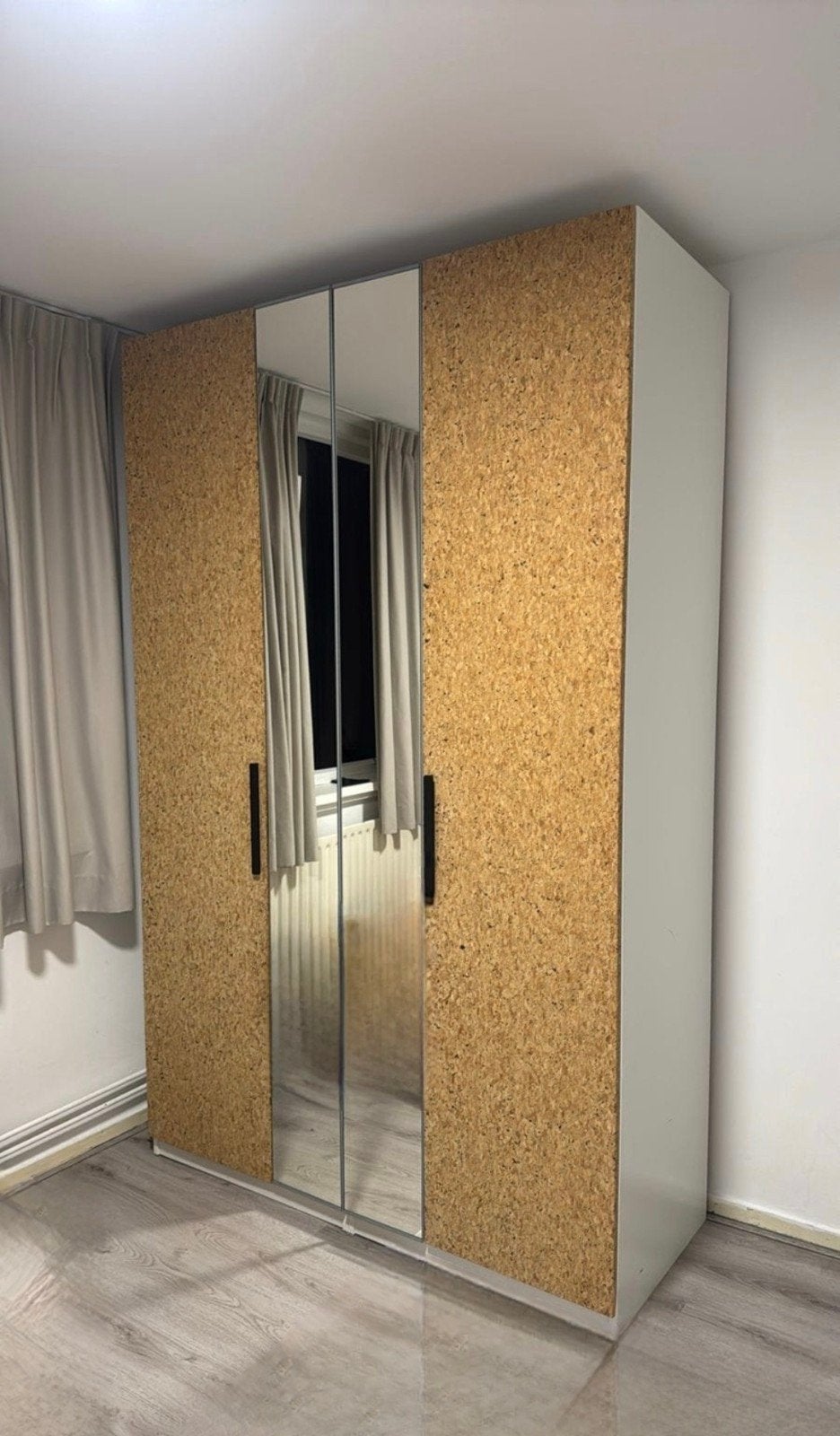 Twee IKEA PAX kastdeuren kurk look (236 cm hoog), Ophalen, Overige materialen, Gebruikt, 200 cm of meer