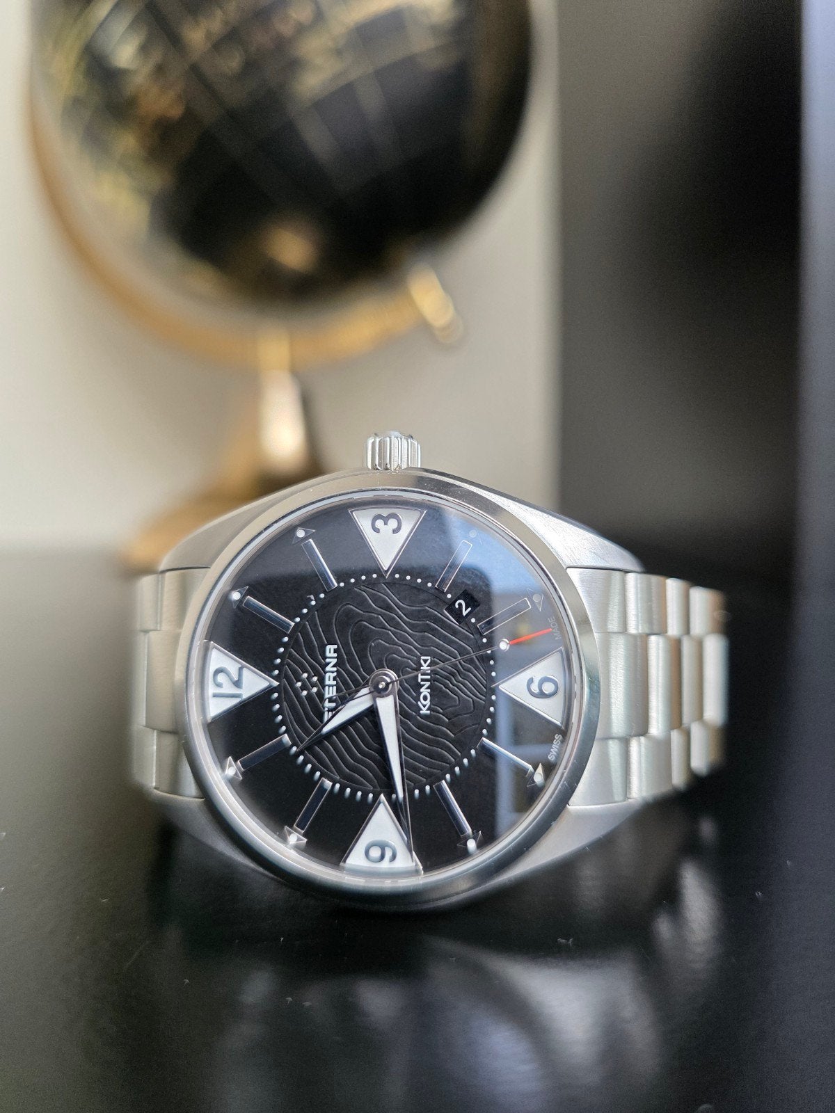 Eterna KonTiki Date Herenhorloge - Zo goed als nieuw, Overige merken, Staal, Staal, Schützengasse 1, 2540 Grenchen, Zwitserland