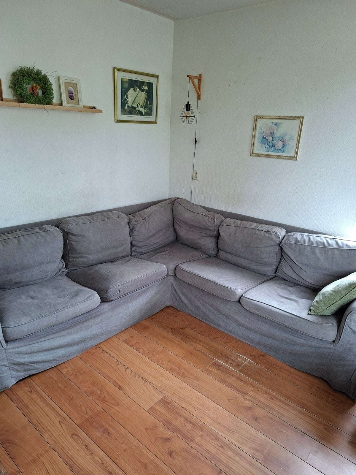 IKEA Ektorp hoekbank - Grijs, 250 tot 300 cm, Gebruikt, Klassiek, Comfortabel, Hoekbank