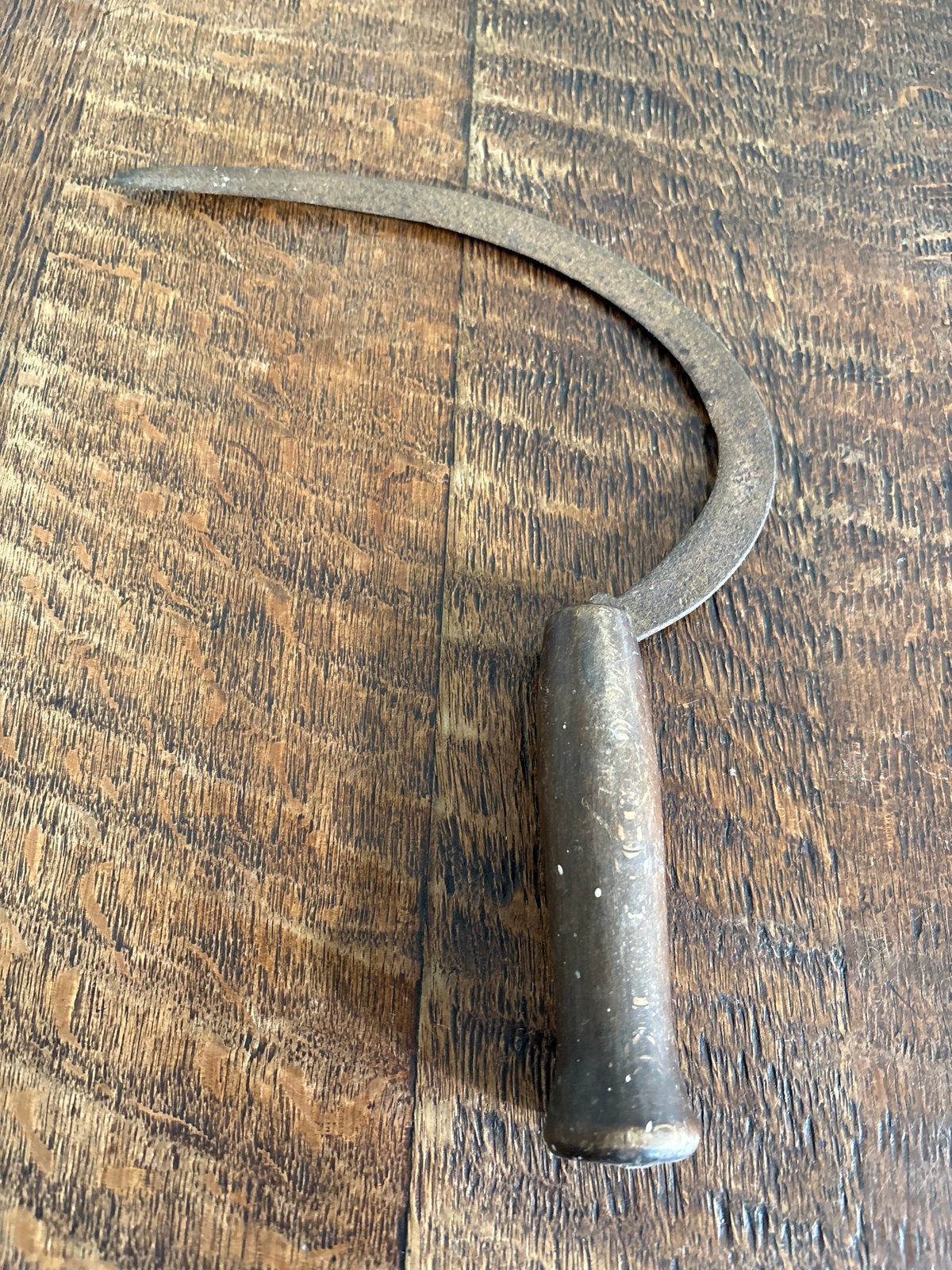 Antieke sikkel met houten handvat, Ophalen of Verzenden