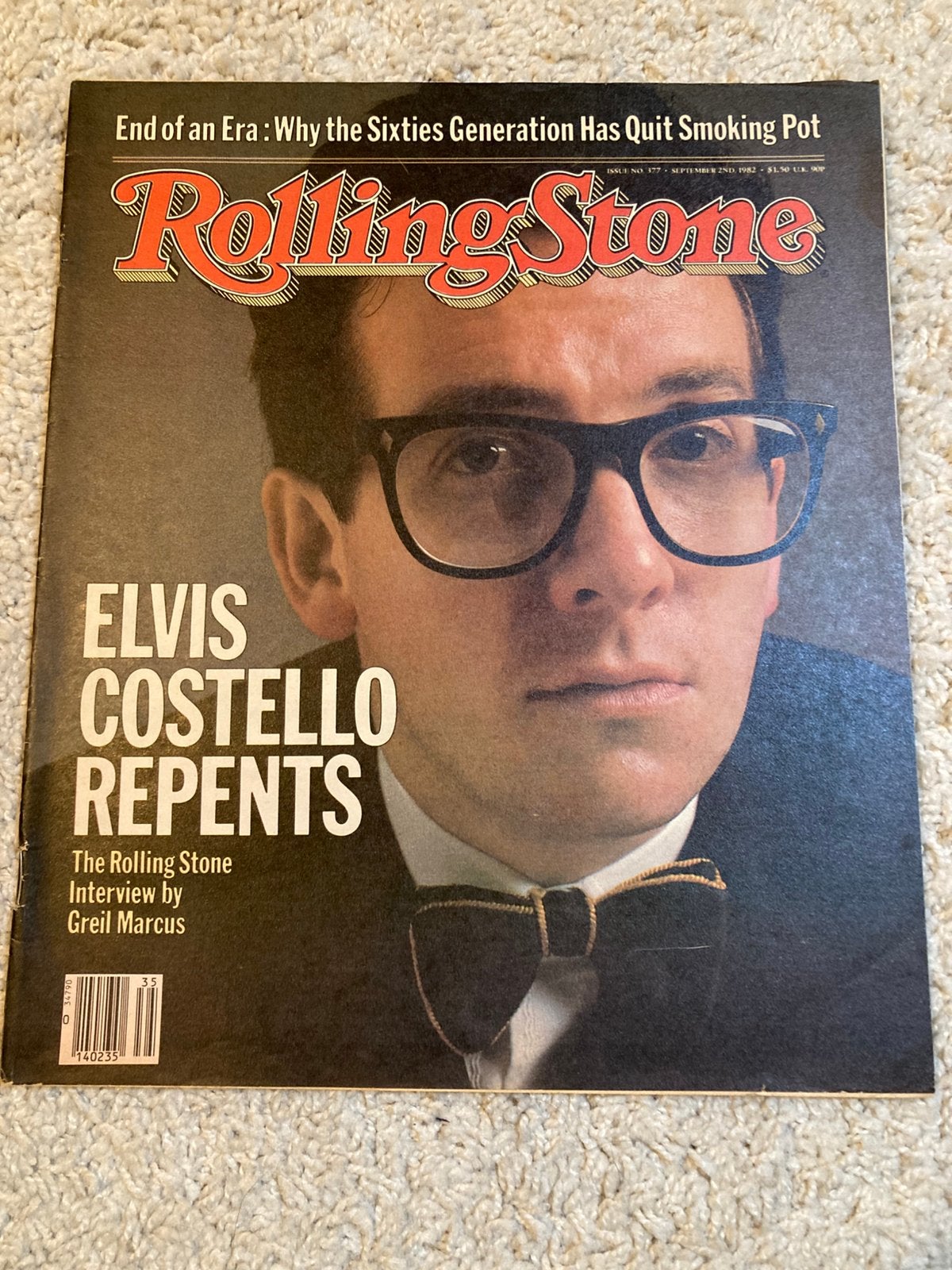 ROLLING STONE Magazine 1982 ELVIS COSTELLO Bryan Ferry, Ophalen of Verzenden, Zo goed als nieuw, Muziek, Film of Tv