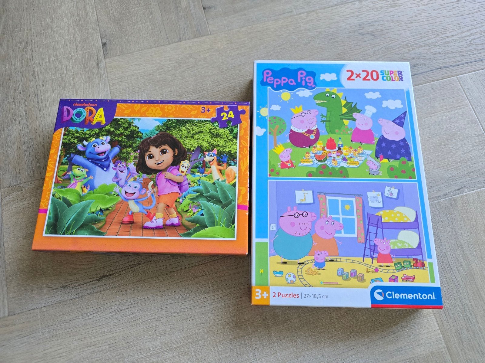 Puzzel Dora & Peppa pig, Ophalen, 10 tot 50 stukjes, Gebruikt, 2 tot 4 jaar