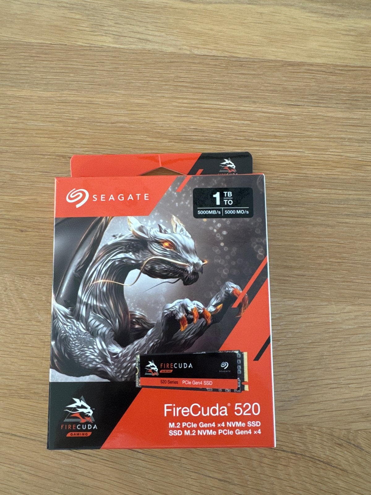 Seagate FireCuda 520 1TB NVMe SSD - 5000MB/s PCIe Gen4, Computers en Software, Harde schijven, Intern, Server, SSD, Nieuw