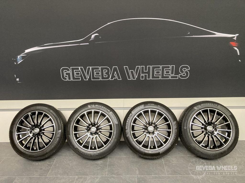 17” Hyundai Kona sport velgen + Michelin banden 5x114.3 TPMS, -, -, Banden en Velgen, 17 inch