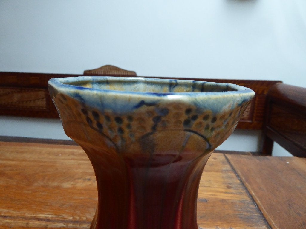 Art deco keramiek vaas, Thulin, Ophalen of Verzenden
