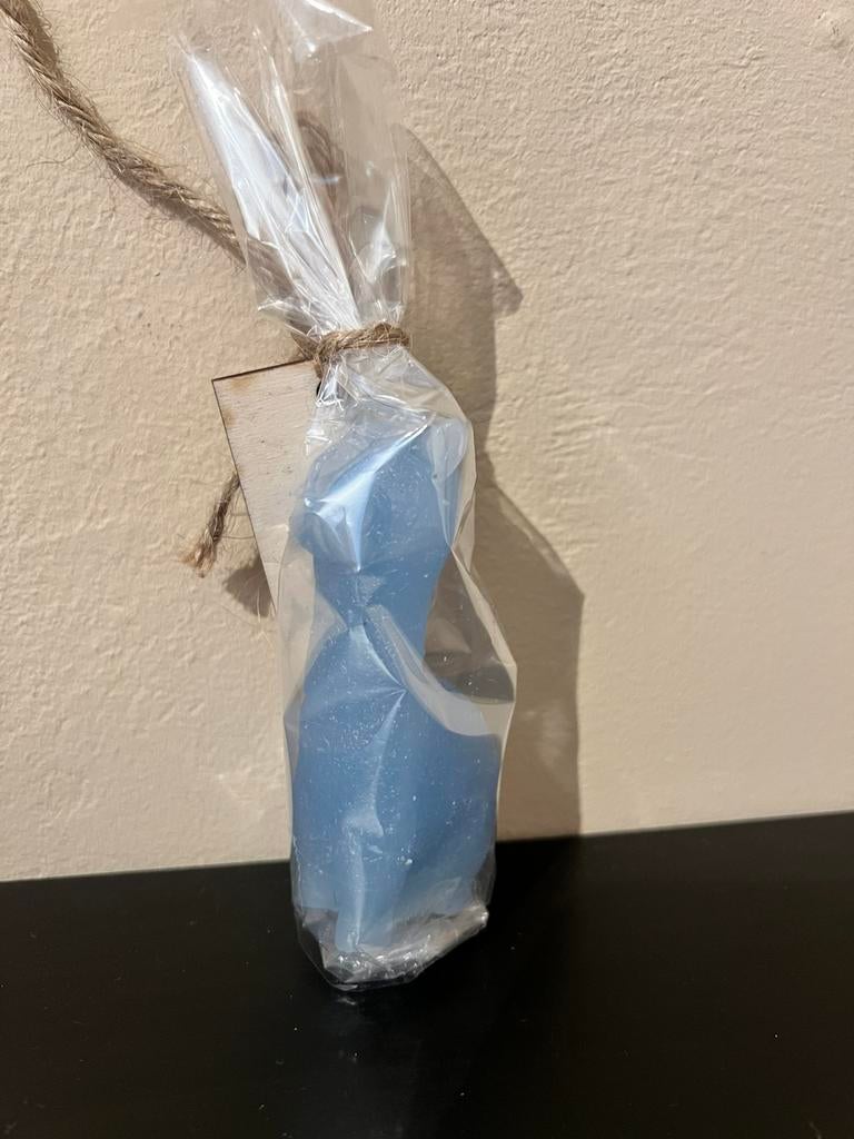 Lama kaars, Overige materialen, Blauw, Ophalen of Verzenden, Zo goed als nieuw