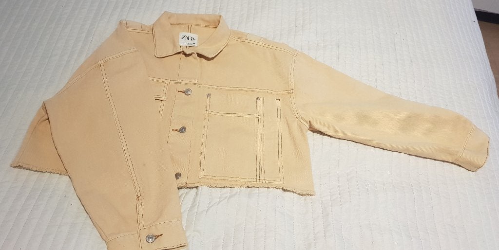 K3 zara oversized spijkerjack spijkerjas maat m jasje jassen, Kleding | Dames, Maat 38/40 (M), Verzenden, Jasje, Gedragen