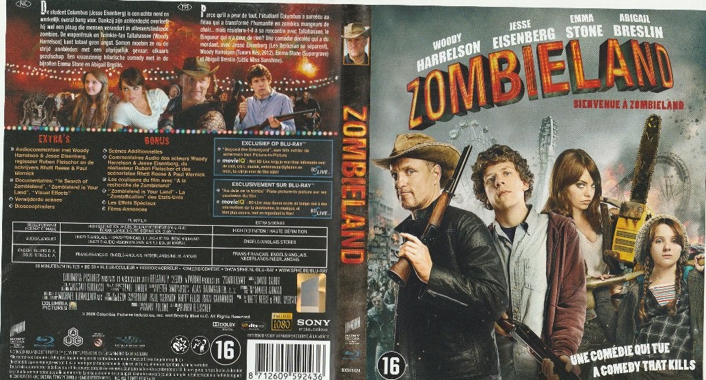 Zombieland blu ray ( ned. Ondert.), Ophalen of Verzenden, Zo goed als nieuw, Horror