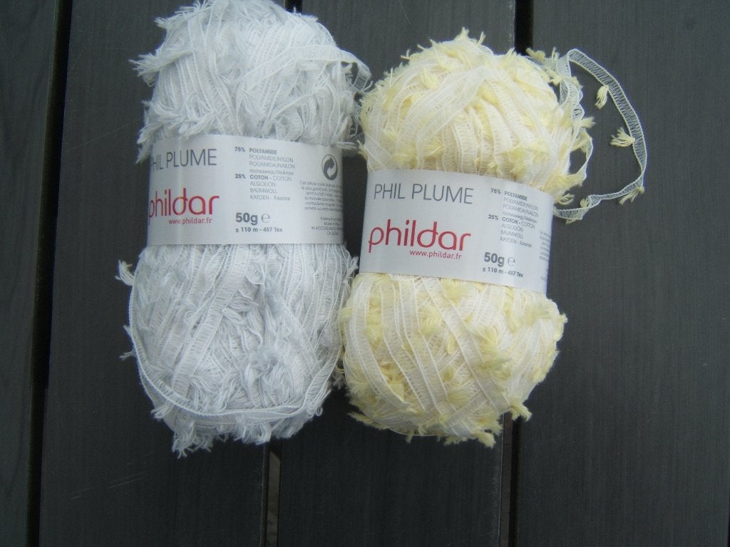 16 bollen lintgaren van Phildar  PhilPlume in 2 kleuren, Ophalen of Verzenden, Nieuw, Breien of Haken, Wol of Garen