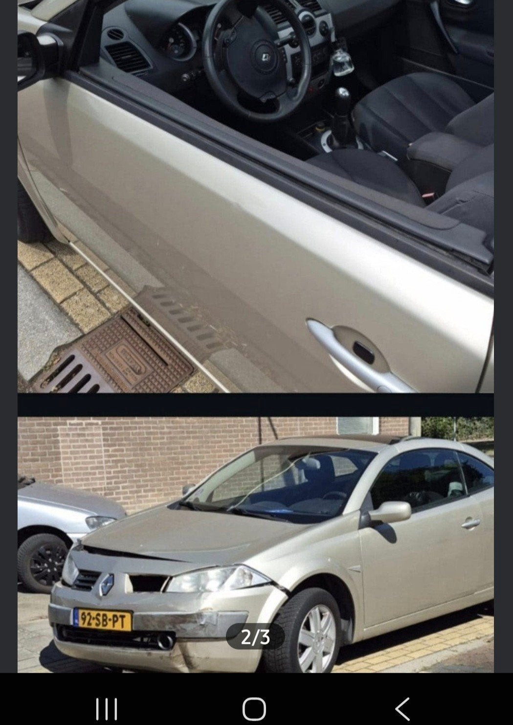 Renault megane 1.6, Ophalen