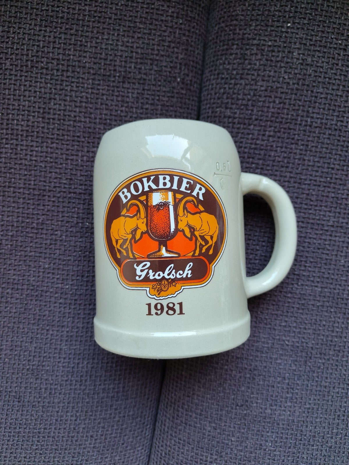 Grolsch bokbier pul 1981, Ophalen of Verzenden, Nieuw, Pul(len), Grolsch