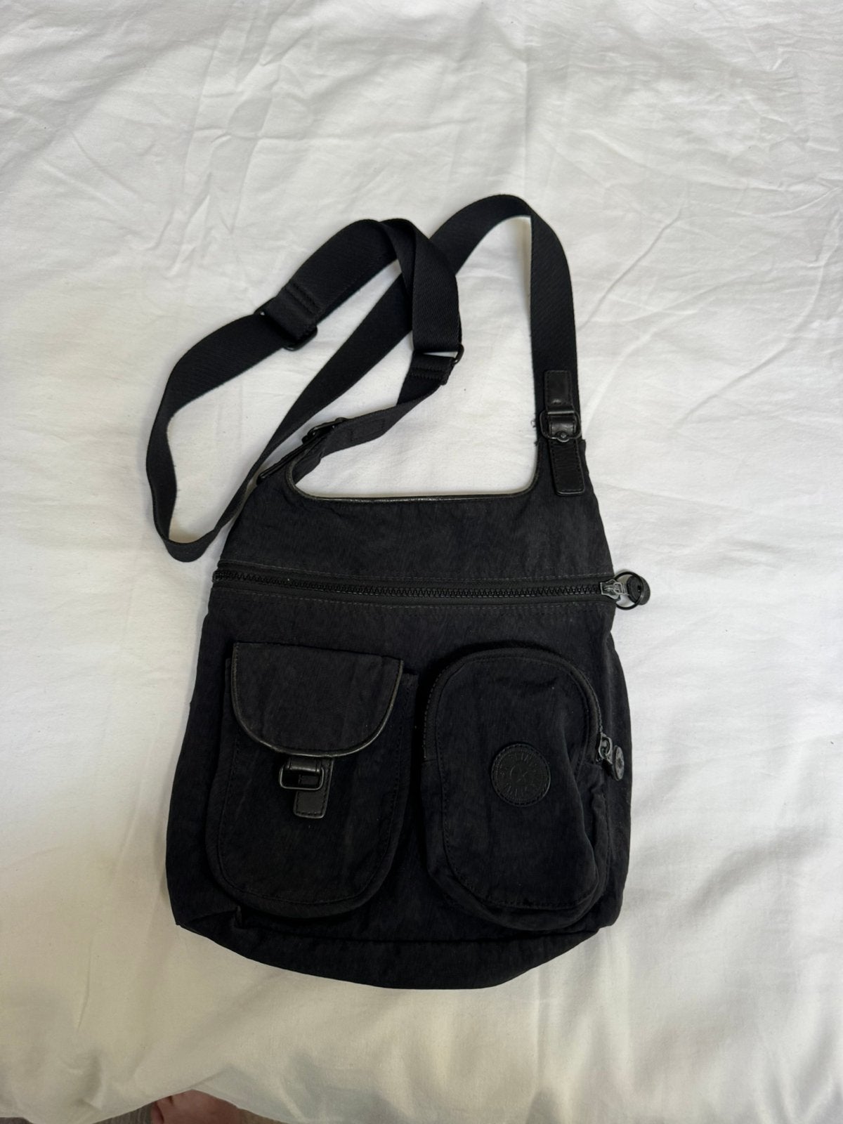 Zwarte Kipling schouder/crossover tas, Ophalen, Gebruikt, Zwart, Kipling