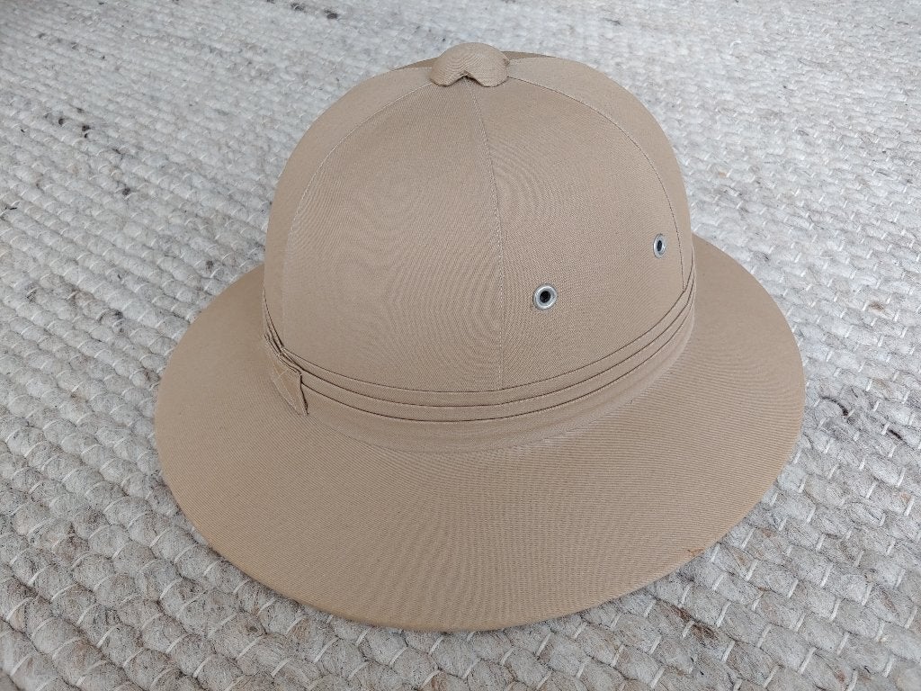 Safarihelm tropenhelm pith helm safari tropen vintage, Ophalen of Verzenden, Overige soorten, Overige gebieden, Helm of Baret
