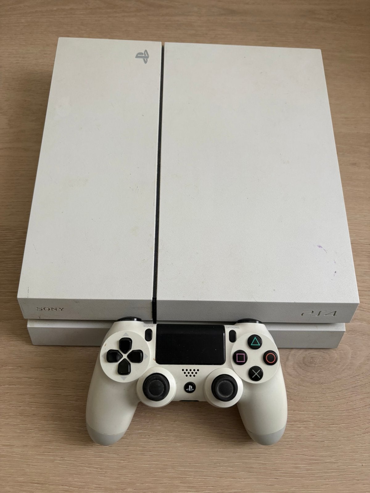 Witte PlayStation 4 500GB – Nette staat – Inclusief controll, 500 GB, Ophalen of Verzenden, Zo goed als nieuw, Met 1 controller