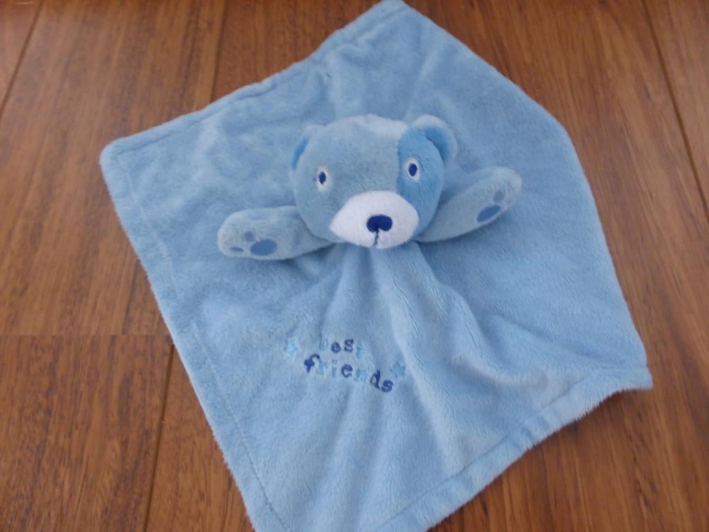 Blauwe knuffeldoek beertje (1.7), Overige typen, Blauw, Ophalen of Verzenden, Zo goed als nieuw