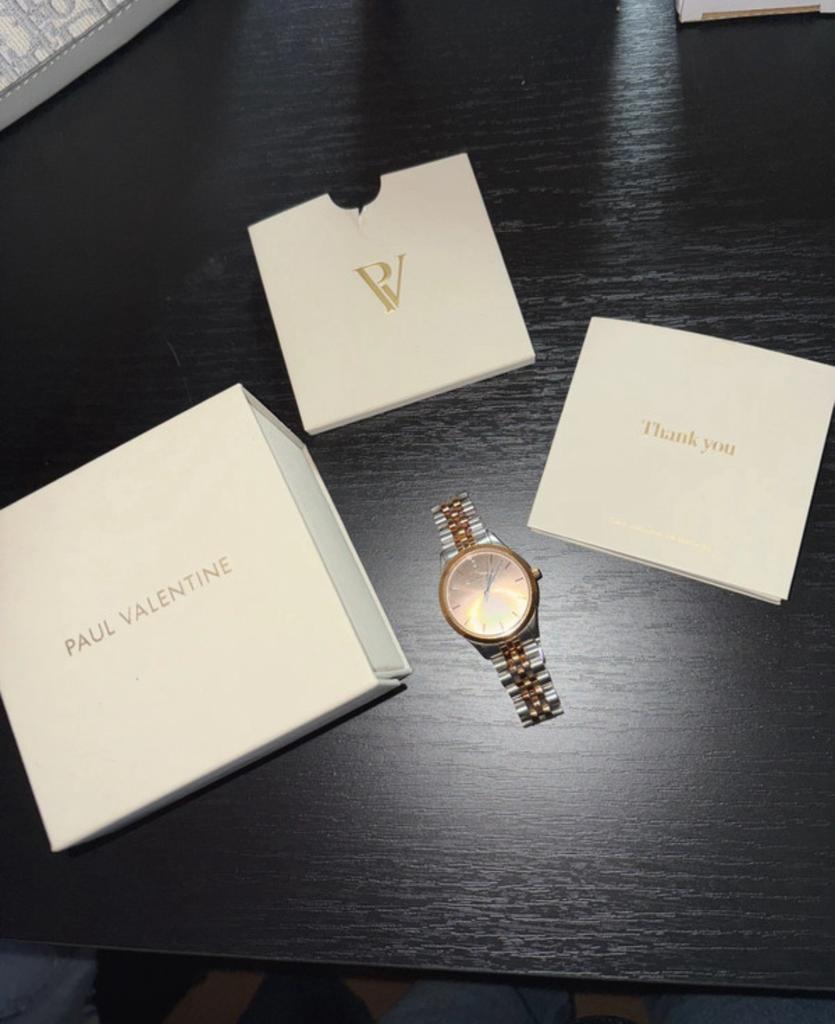 Paul valentine horloge, Staal, Polshorloge, Zo goed als nieuw, Zilver