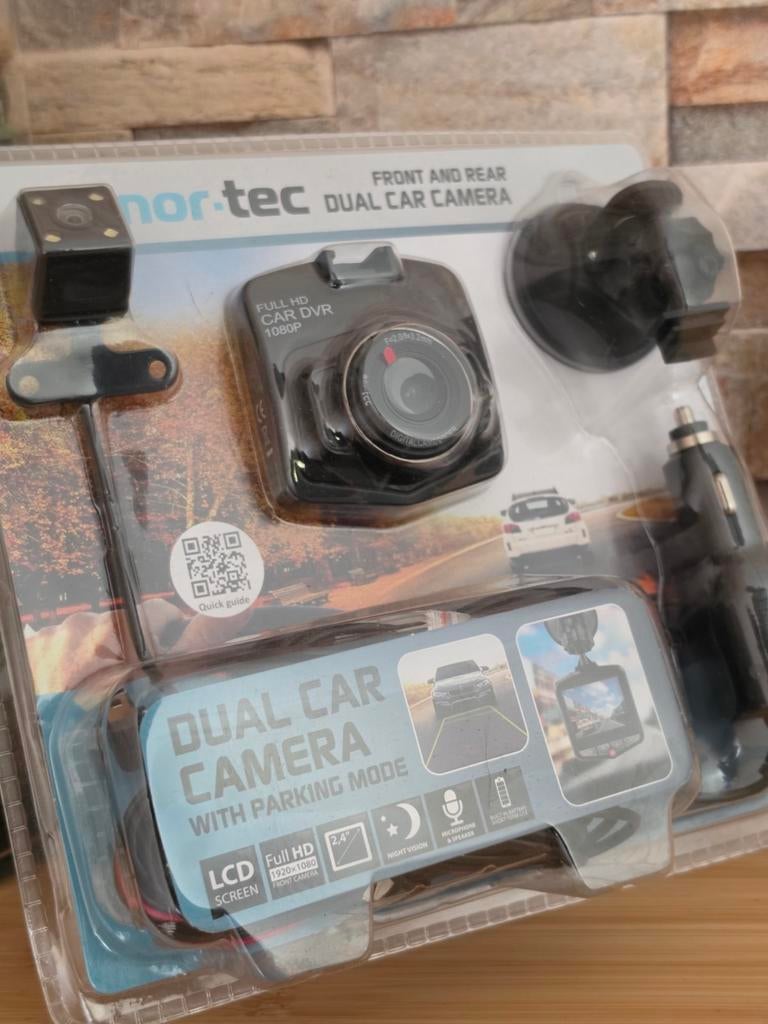 Nor-Tec Dual Car Camera - Voor en Achter, Auto diversen, Dashcams, Nieuw, Ophalen of Verzenden