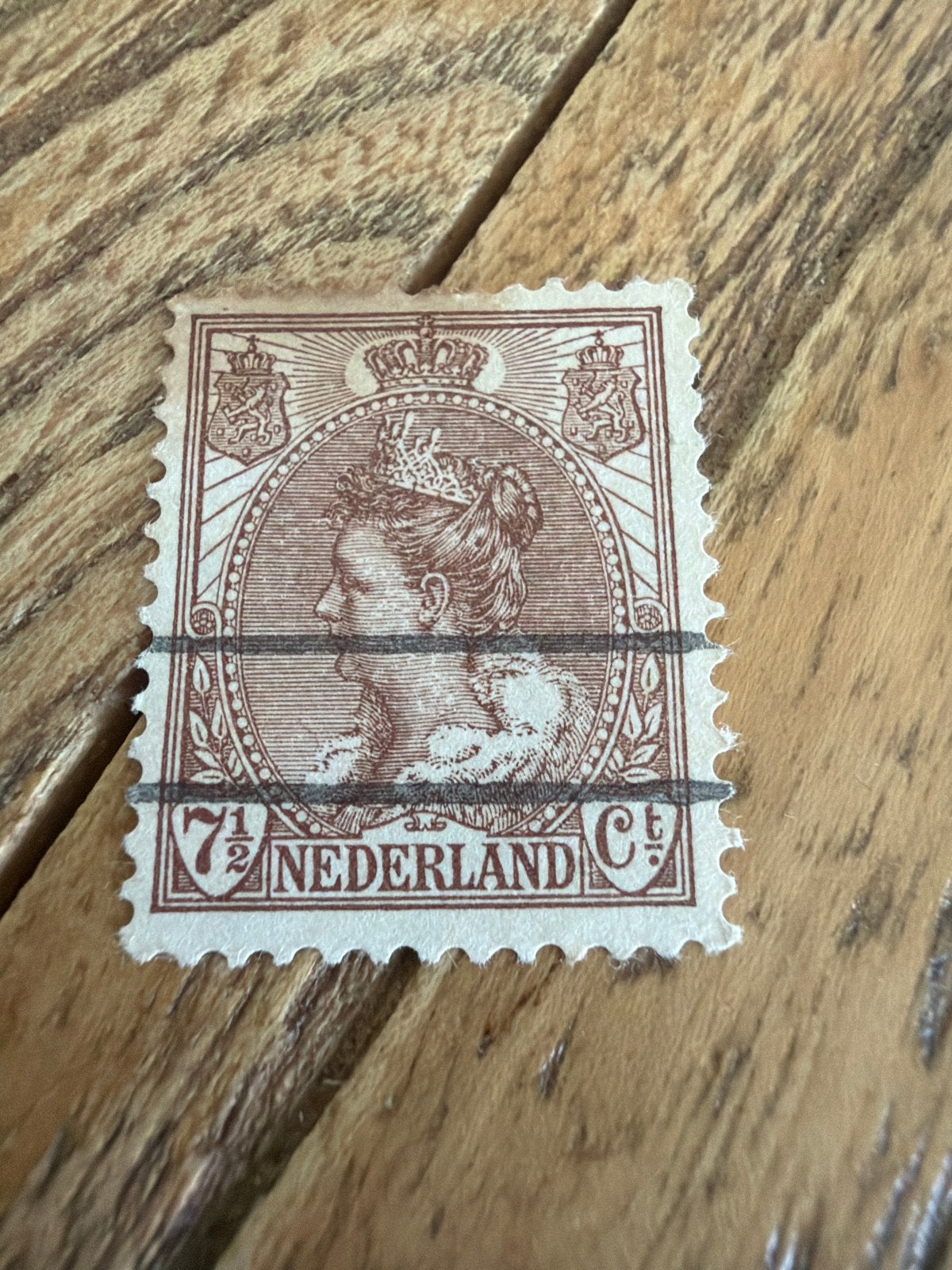 Nederlandse postzegel Koningin Wilhelmina 7 1/2 cent, Postzegels en Munten, Ophalen of Verzenden, T/m 1940, Gestempeld