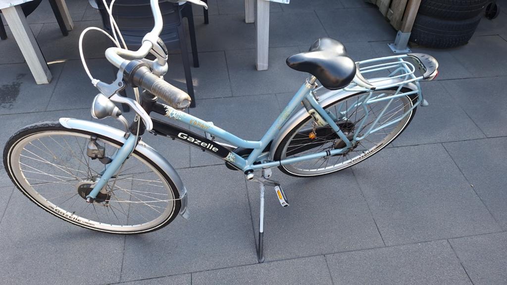 Gazelle damesfiets, lichtblauw, 3 versnellingen, Ophalen, Velgrem, Versnellingen, Gazelle
