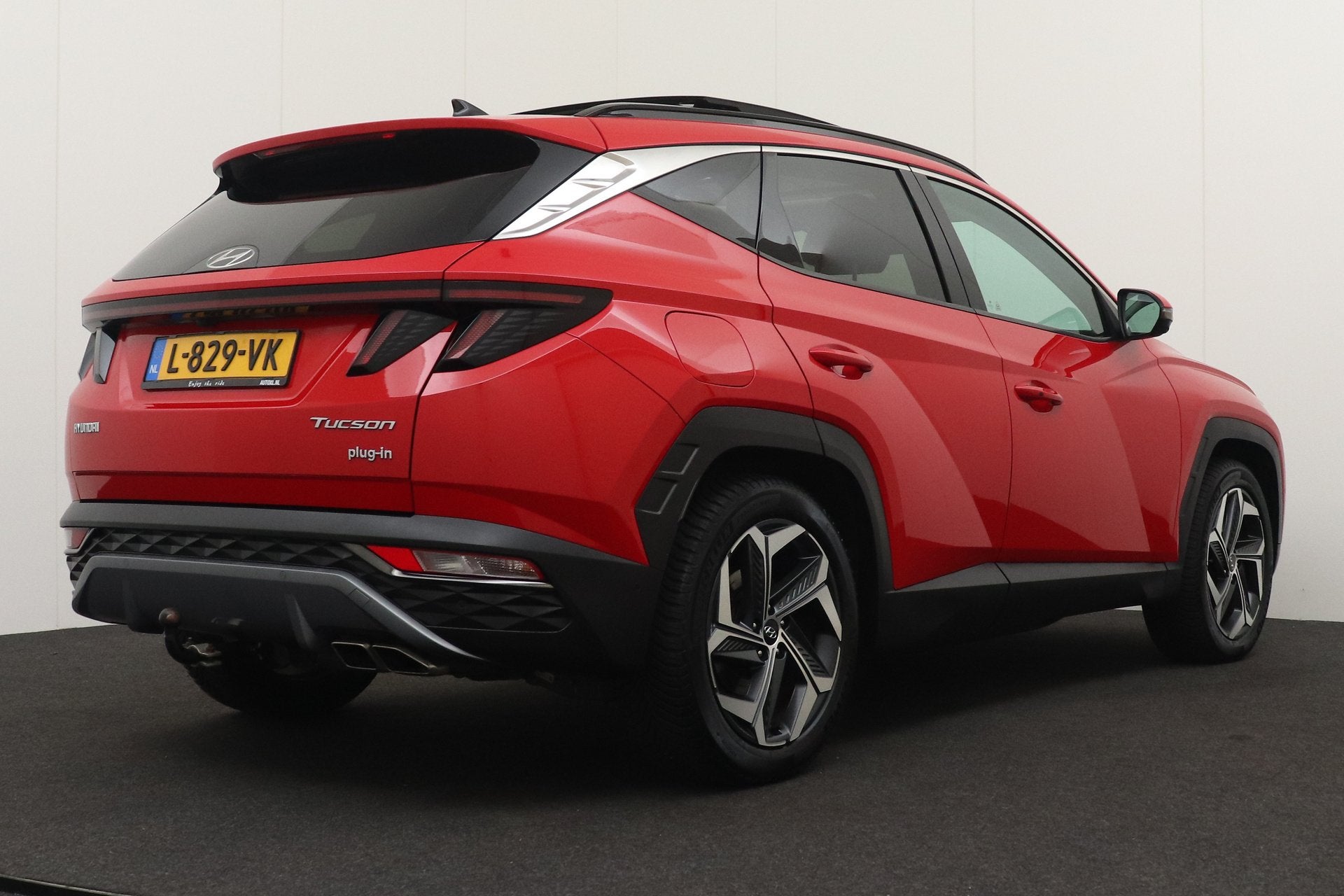 Hyundai Tucson 1.6 265 PK PHEV Premium Sky 4WD Pano-dak Lede, Auto's, Automaat, Gebruikt, 4 cilinders, Verwarmde buitenspiegels