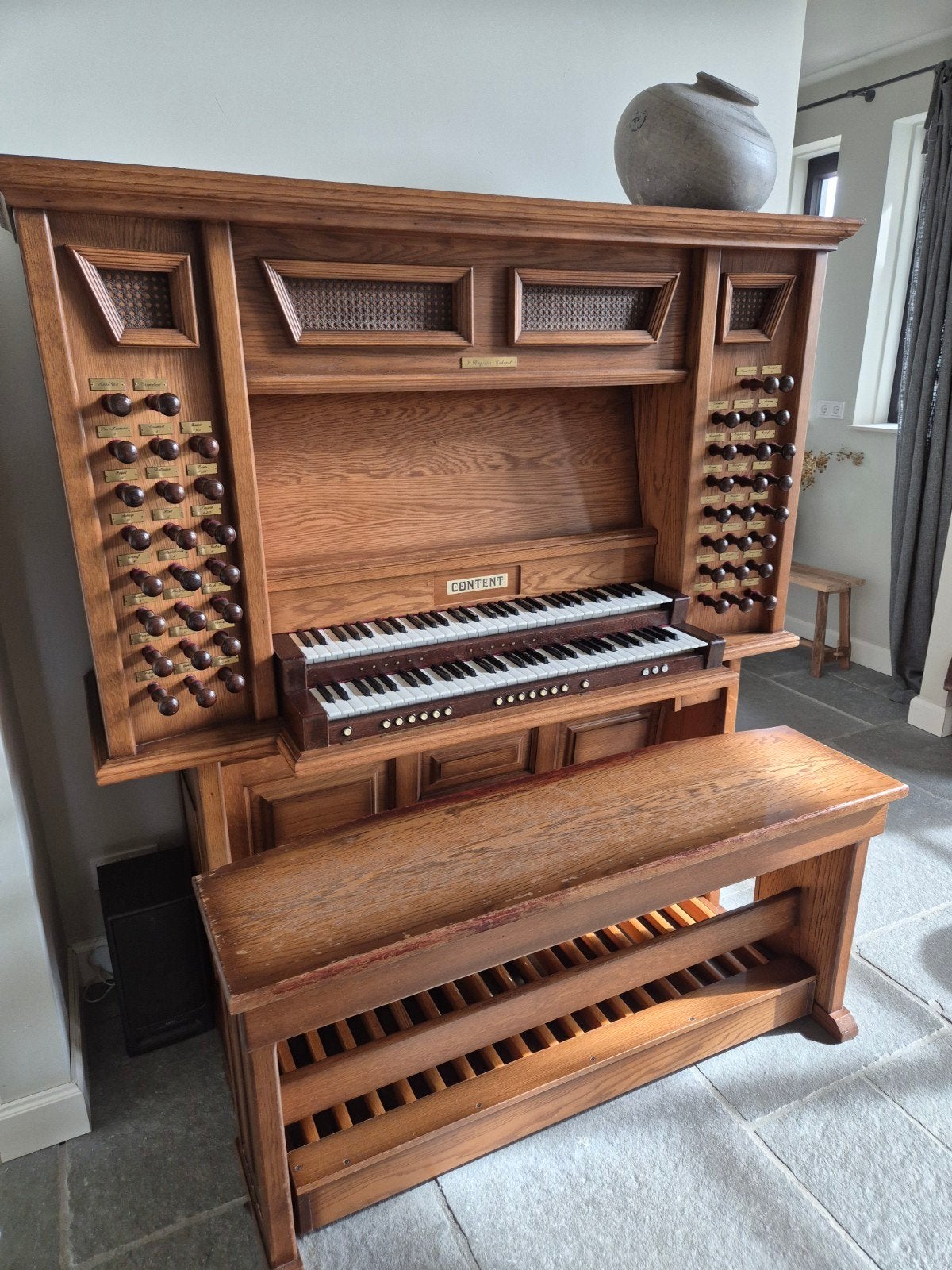 Content Orgel Kabinet met aangesloten geluidsboxen, Ophalen, Gebruikt, 2 klavieren, Orgel