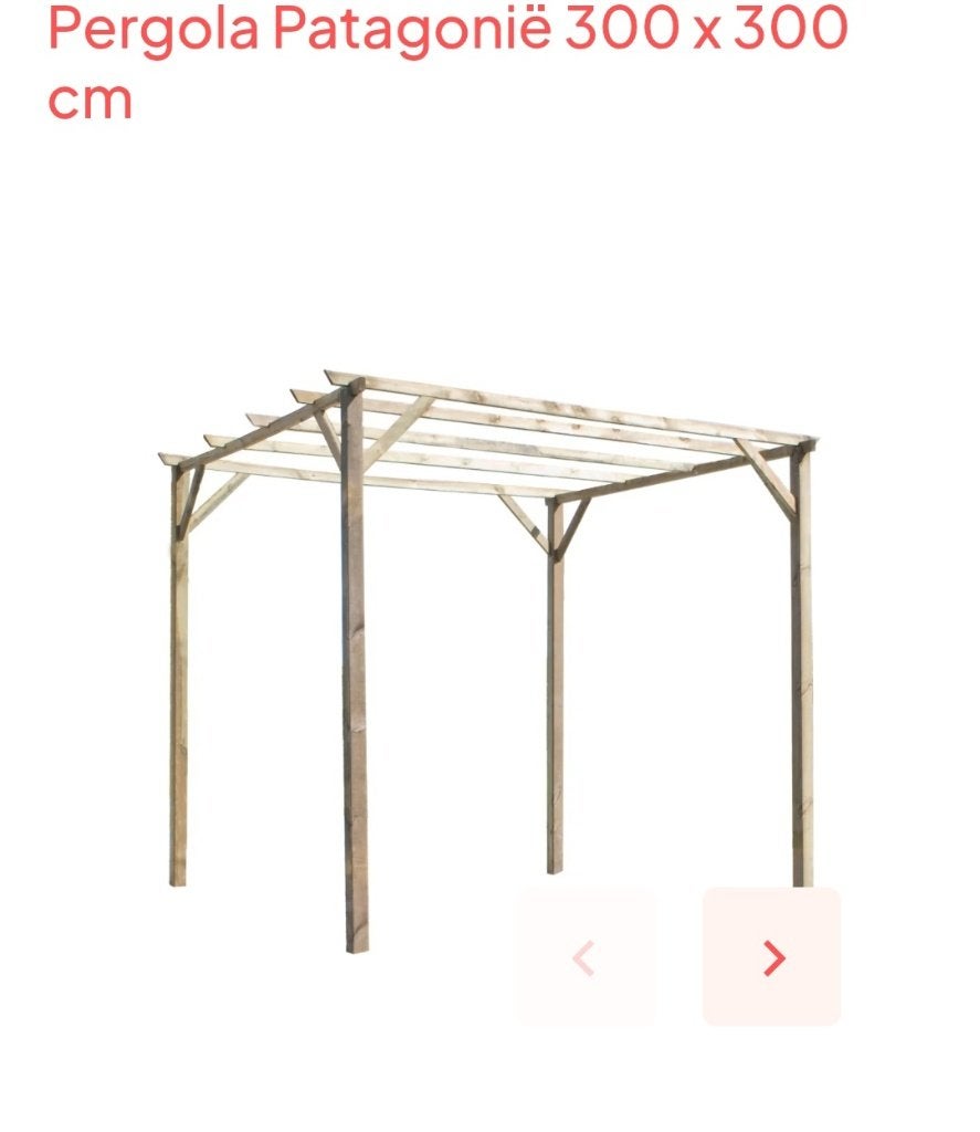 Houten pergola 3x3, Tuin en Terras, Ophalen, Nieuw, Overige typen