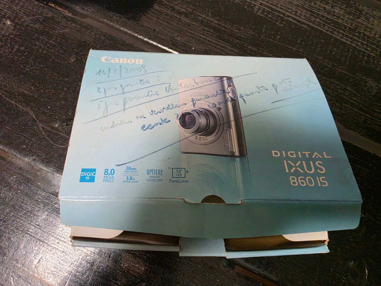 Canon Digital IXUS 860 IS - Vlek op scherm, werkt verder, Gebruikt, Canon, Beeldstabilisatie, Ophalen of Verzenden