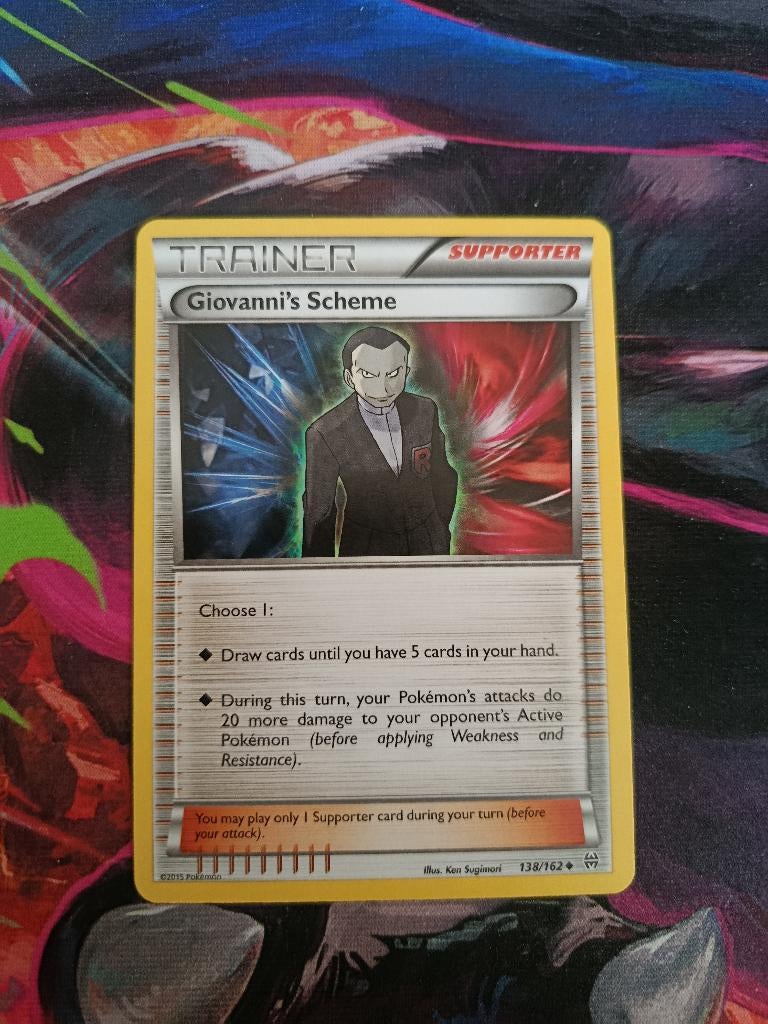 Pokémon kaart Giovanni's scheme 138/162 Breaktrough, Ophalen of Verzenden, Zo goed als nieuw, Losse kaart