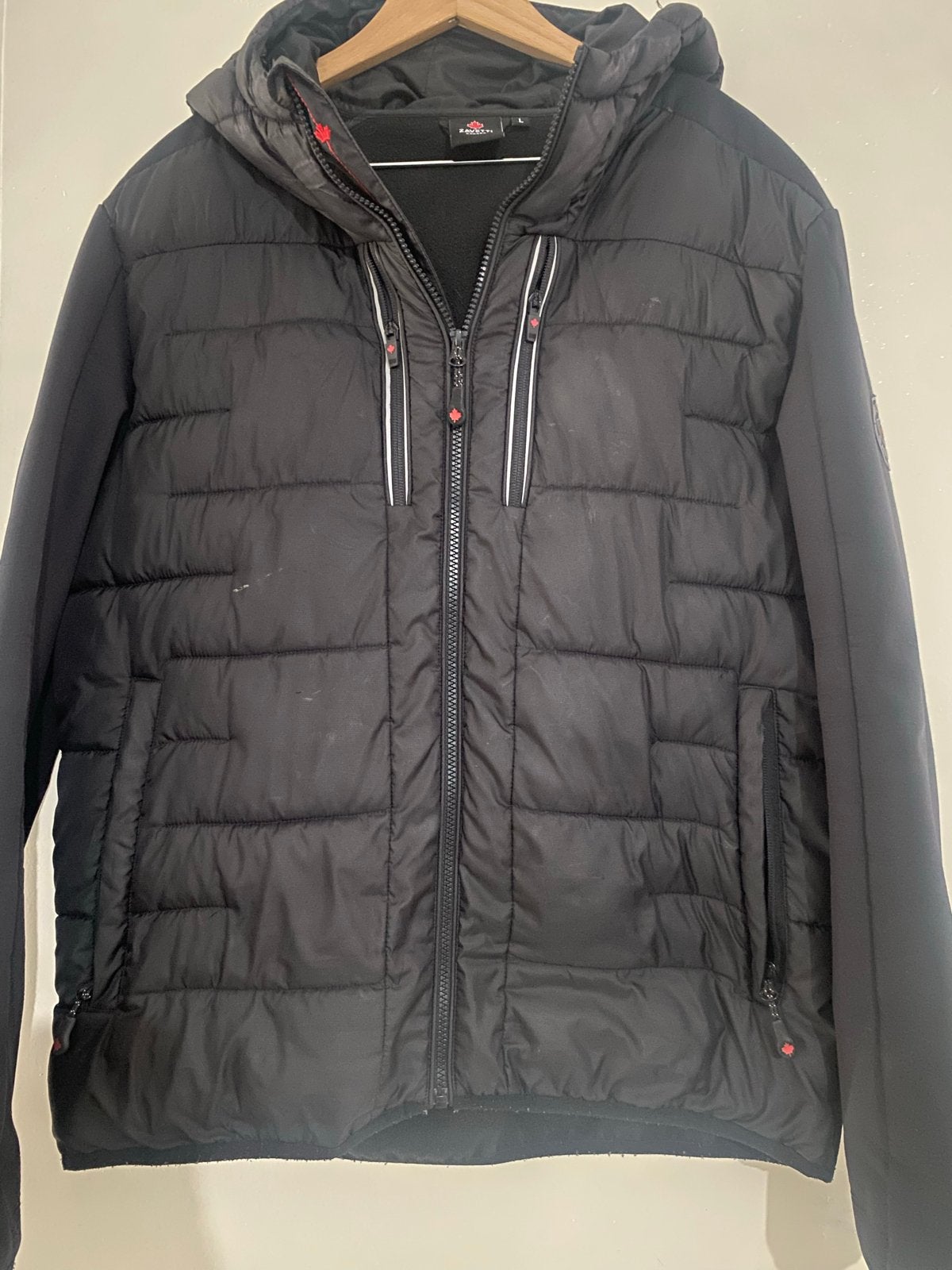 Zavettie Canada jas met lange mouwen - Maat L, Kleding | Heren, Jassen | Winter, Ophalen, Zo goed als nieuw, Maat 52/54 (L), Zwart