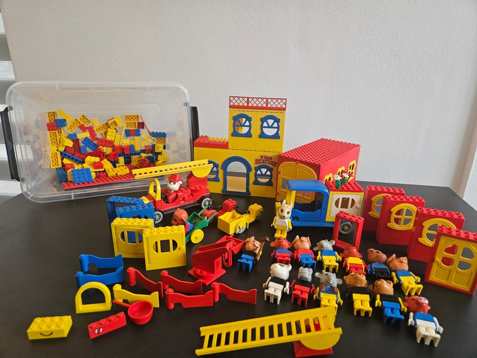 Vintage LEGO Fabuland (jaren '70/'80) – Brandweer & 16 figur, Ophalen of Verzenden, Gebruikt