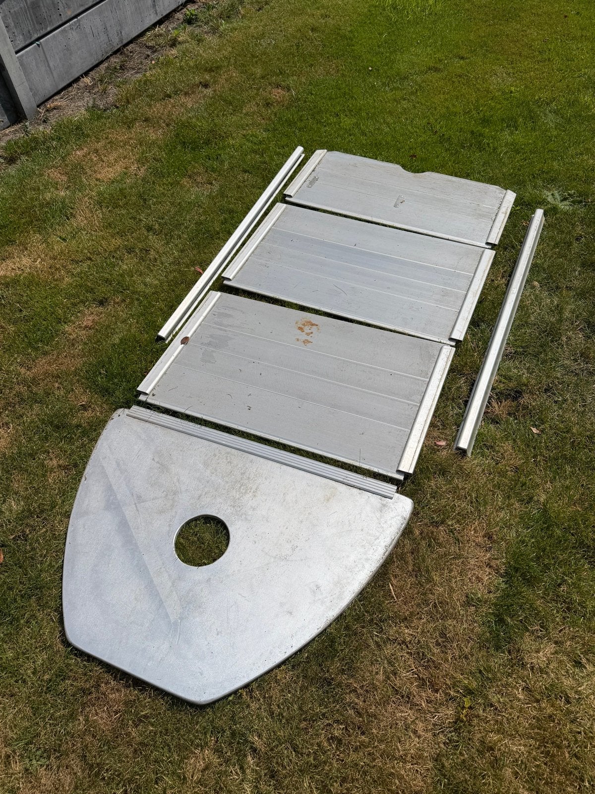 Aluminium vloerdelen voor Suzumar 290 rubberboot, Watersport en Boten, Ophalen, Gebruikt, Overige typen, Motorboot