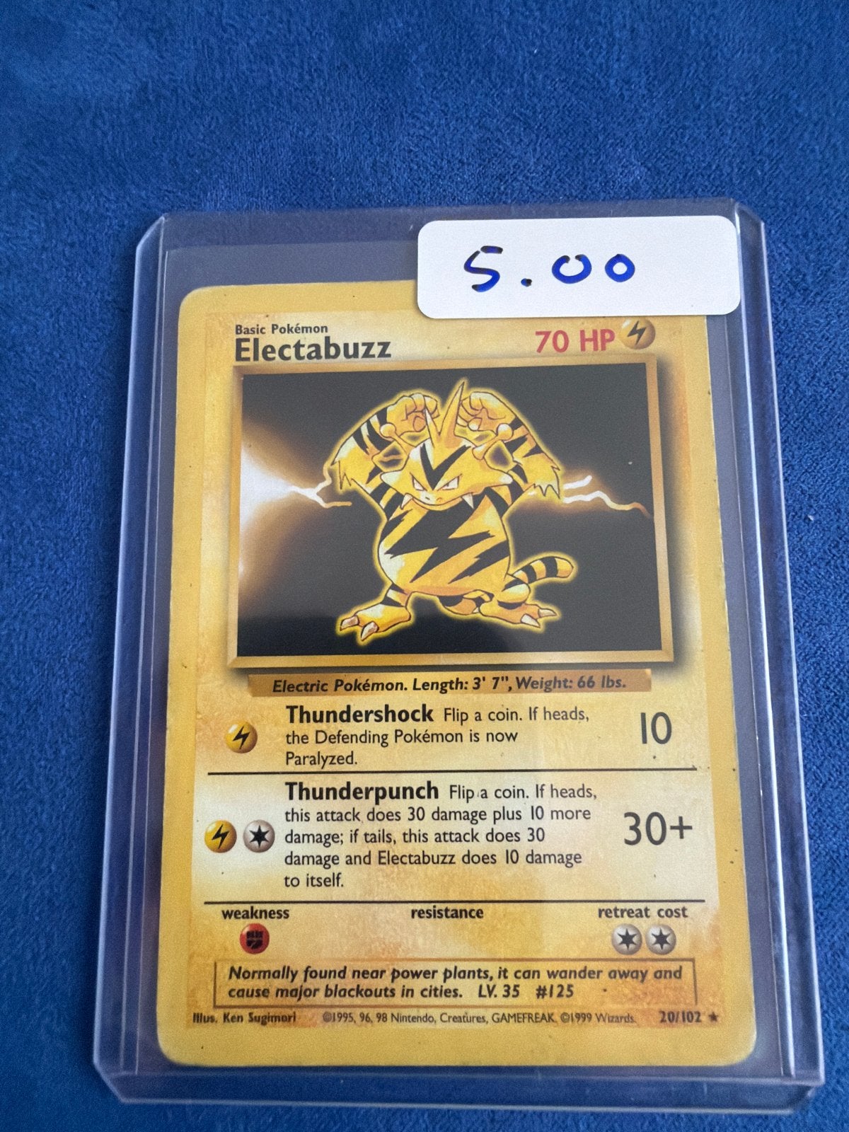 Pokémon Kaart Electabuzz 20/102 (Base Set 2) - Vintage, Ophalen of Verzenden, Gebruikt, Losse kaart