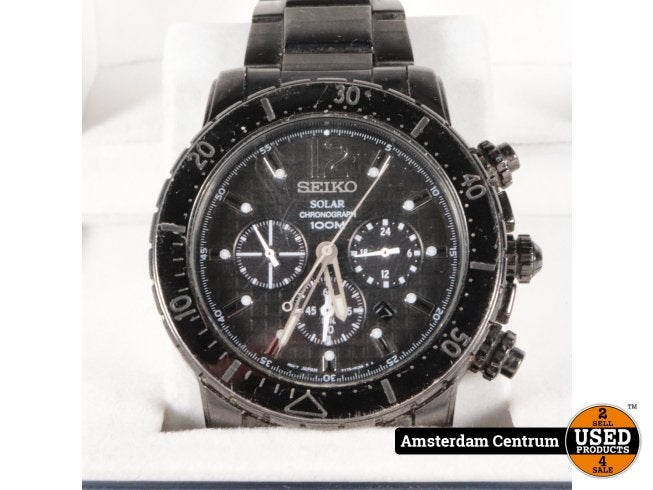 Seiko V175-0CH0 Solar Chronograph Horloge - Gebruikte Staat, Seiko, Gebruikt, Support@seiko.com, 5-11, Akasaka 2-chome
Minato-ku, Tokyo 107-0052
Japan