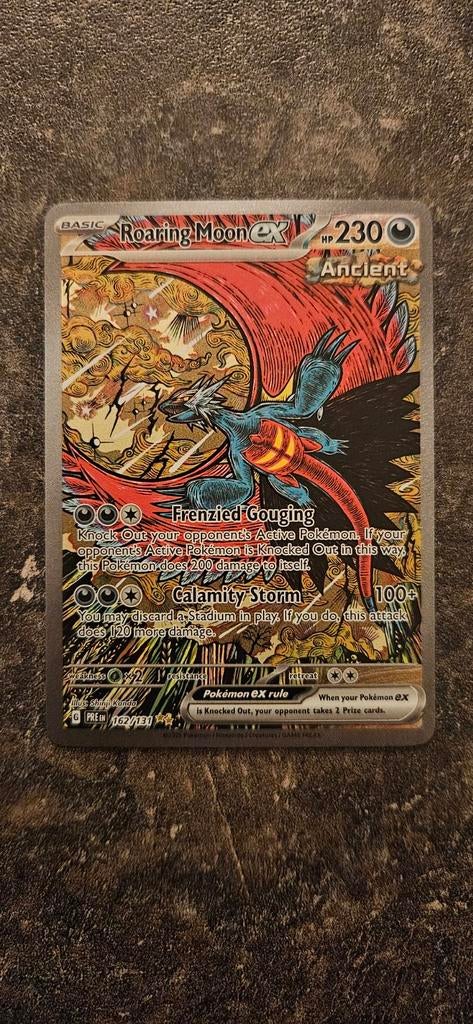 Roaring Moon EX 162 - Pokémon Kaart, Verzenden, Zo goed als nieuw