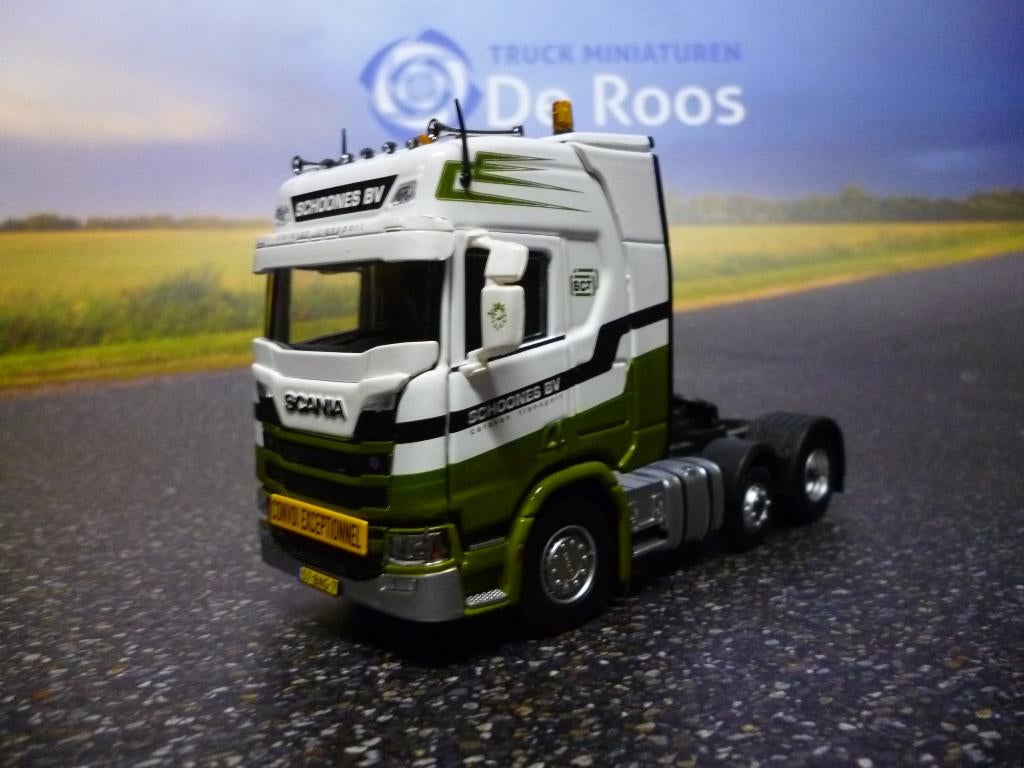 IMC Scania Next Gen R serie Schoones Caravan Transport, Hobby en Vrije tijd, Modelauto's | 1:50, Ophalen of Verzenden, Nieuw, Bus of Vrachtwagen