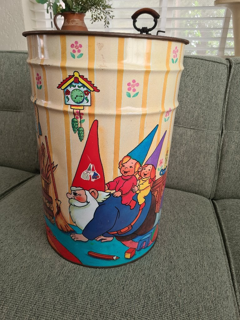 David de kabouter vintage ton opbergbak jaren 80, Ophalen, Gebruikt
