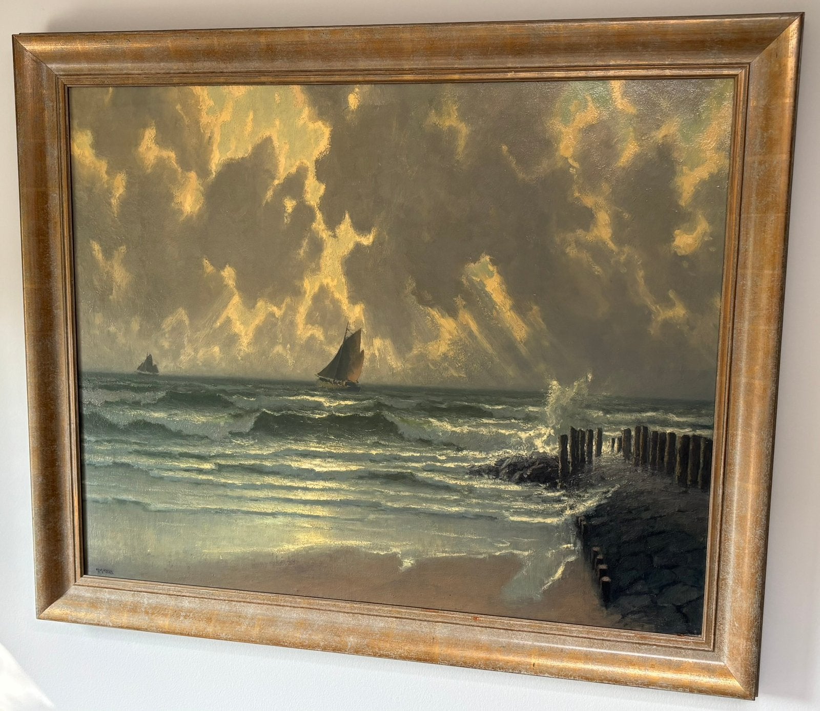 Pracht werk van Henk Dekker, Ophalen, Maritiem / water, Doek, Olieverf