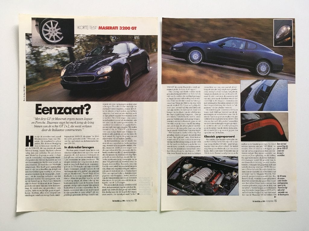 Artikel Maserati 3200GT, Boeken, Ophalen of Verzenden, Zo goed als nieuw, Overige merken