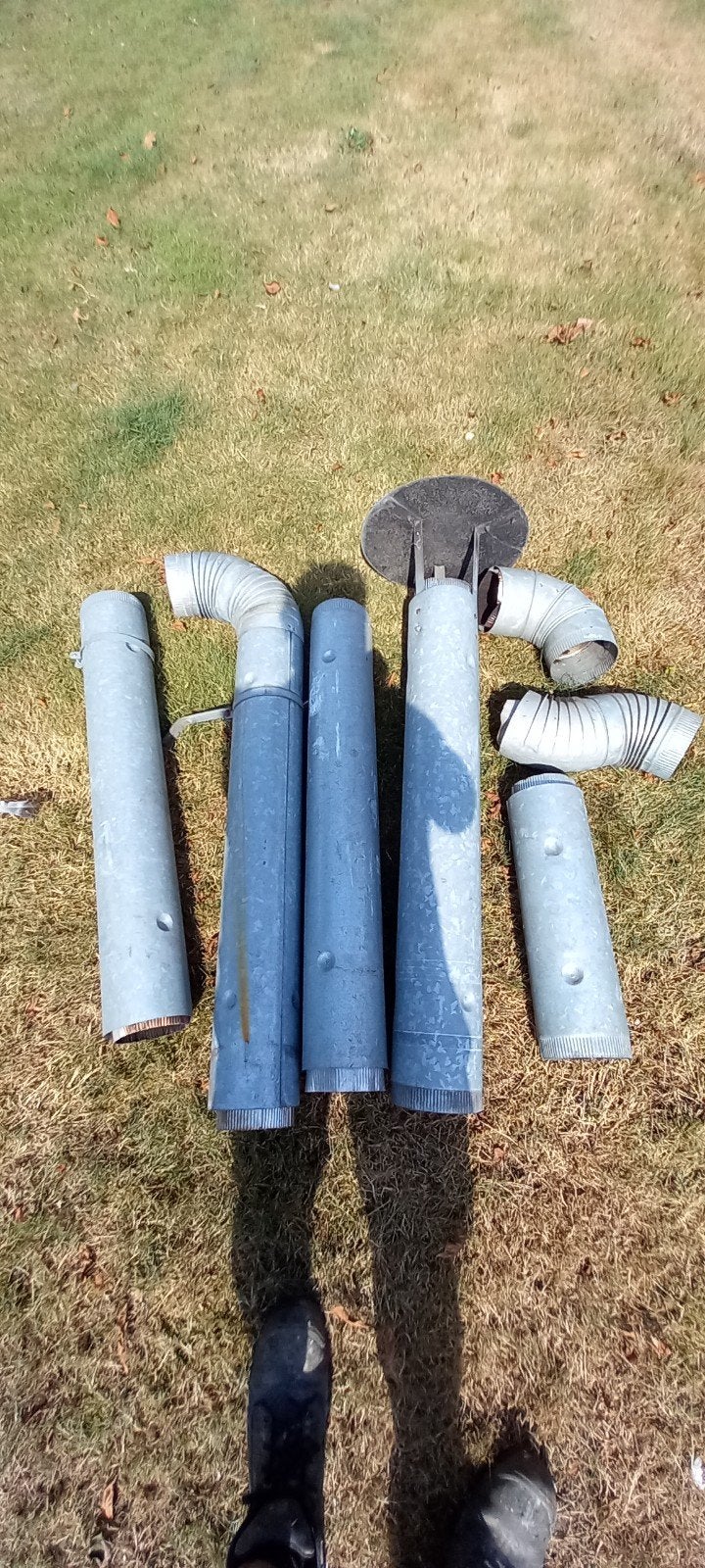 Dubbelwandige kachelpijpen, Ophalen, Afvoer, Gebruikt, 4 tot 6 meter