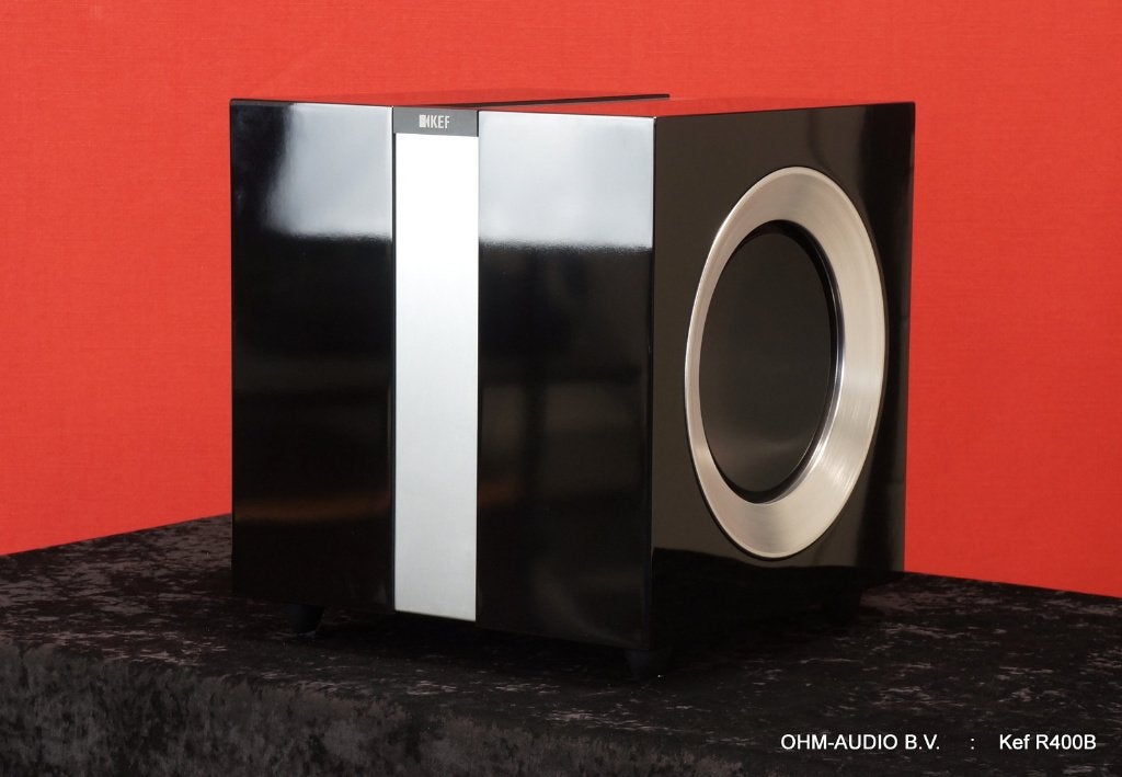 KEF R400B Subwoofer, Black, 250 Watt, Verpakking, Occasion