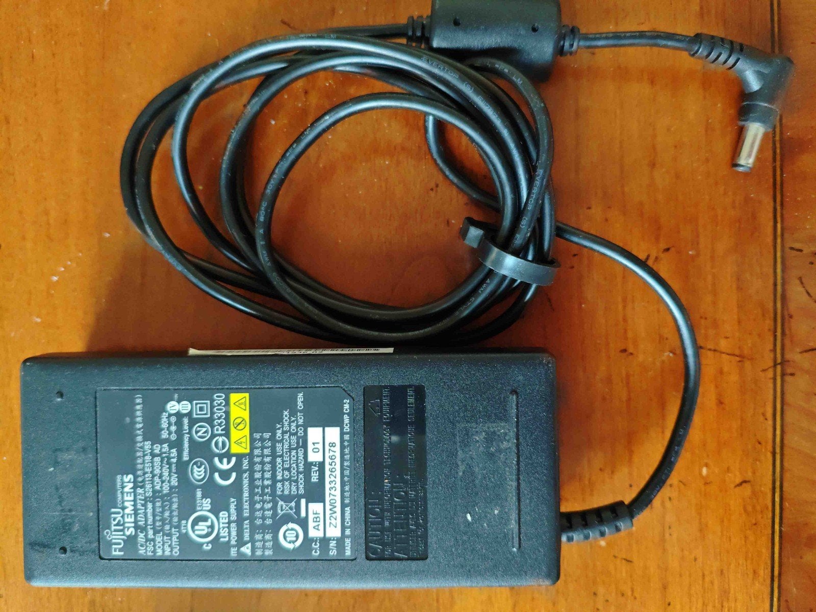 Fujitsu Siemens laptop adapter/lader 20V 4.5A 90W, Computers en Software, Laptop-opladers, Ophalen of Verzenden, Gebruikt, Fujitsu Siemens