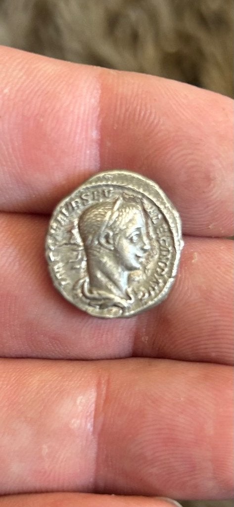 Zilveren denarius Alexander Severus, Ophalen of Verzenden, Overige landen, Losse munt