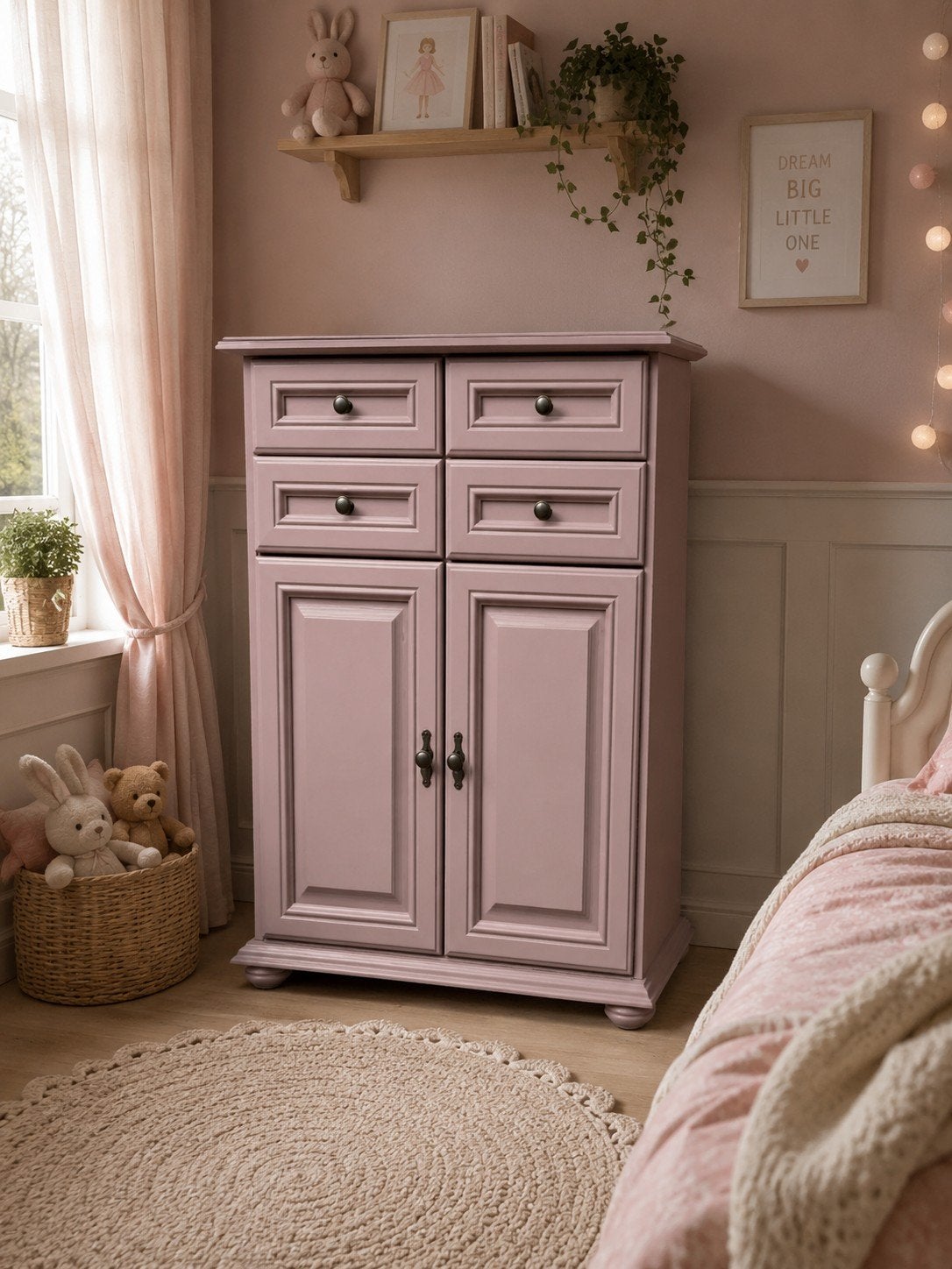 Meisjeskamer kast "Midnight Plum", Kast, Muppetsmeubels@gmail.com, Middenhof 41 Rilland, 105 cm of meer