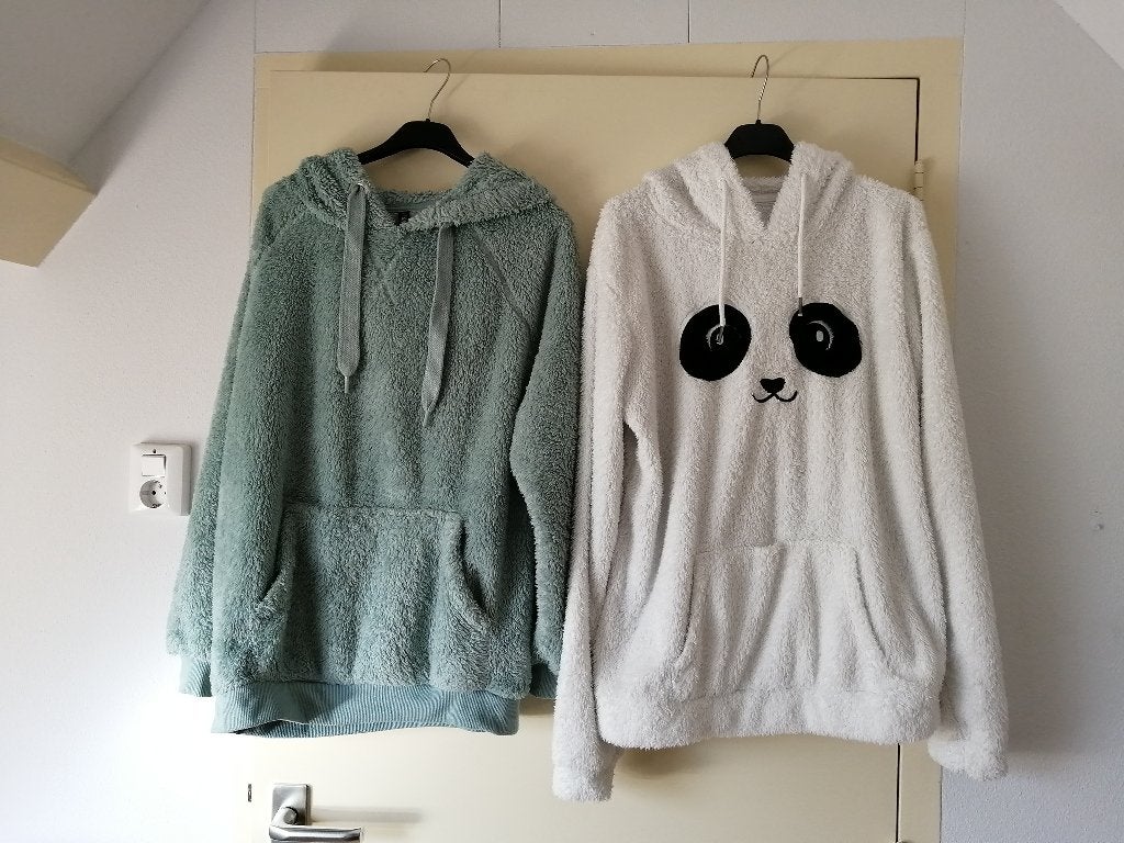 Fluffy Hoodies - Maat 36 / S / 38 / M - Set van 2 - Panda, Verzenden, Zo goed als nieuw, Jean Pascale, Maat 36 (S)