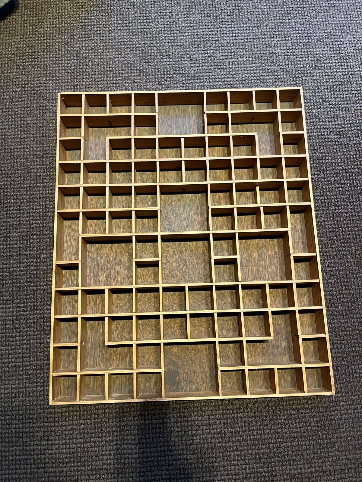 Oude houten letterbak - 50 bij 60 cm, Ophalen, Gebruikt