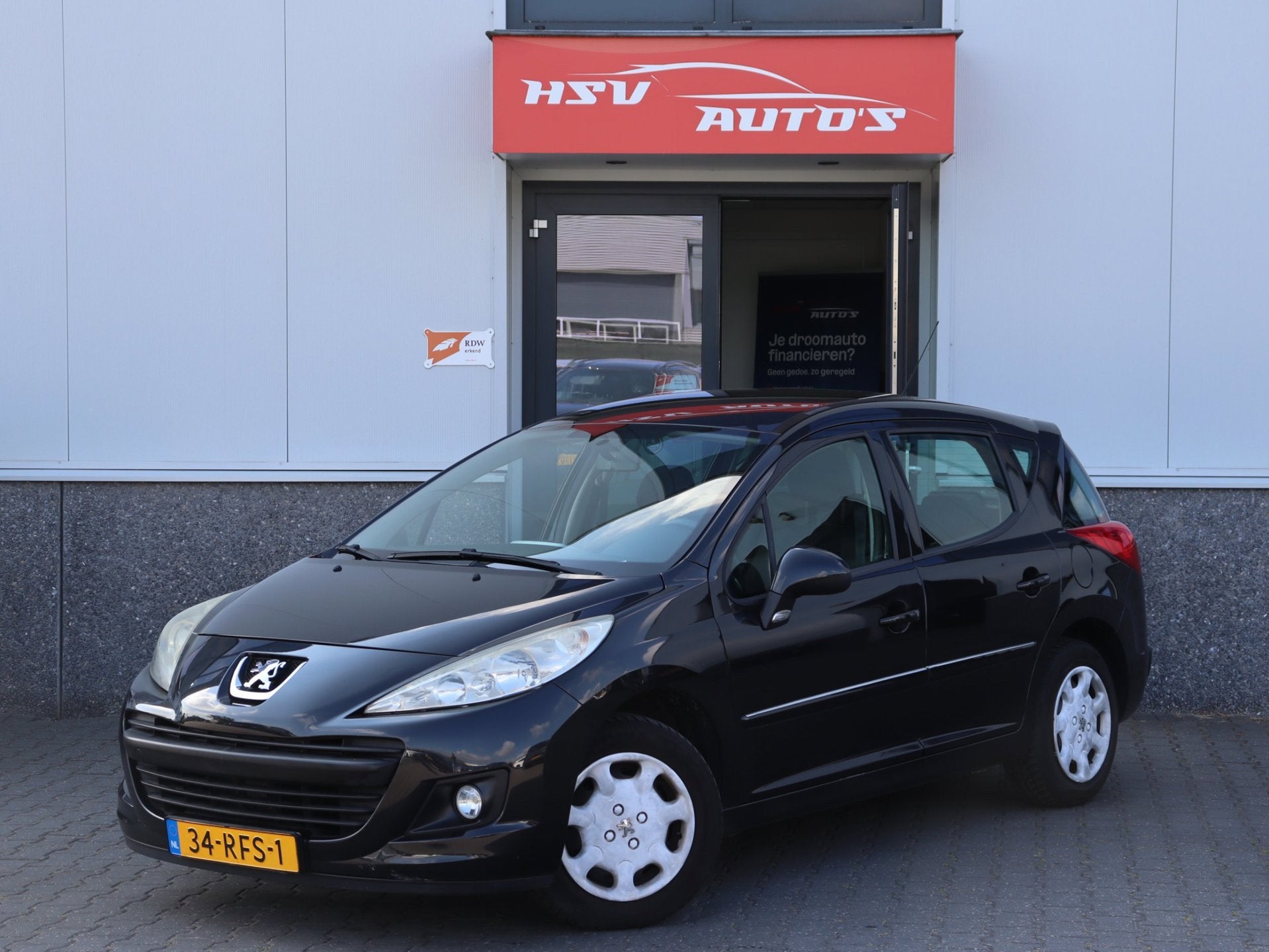 Peugeot 207 SW 1.4 VTi Blue Lease airco org NL, Auto's, Voorwielaandrijving, Euro 5, Gebruikt, Zwart