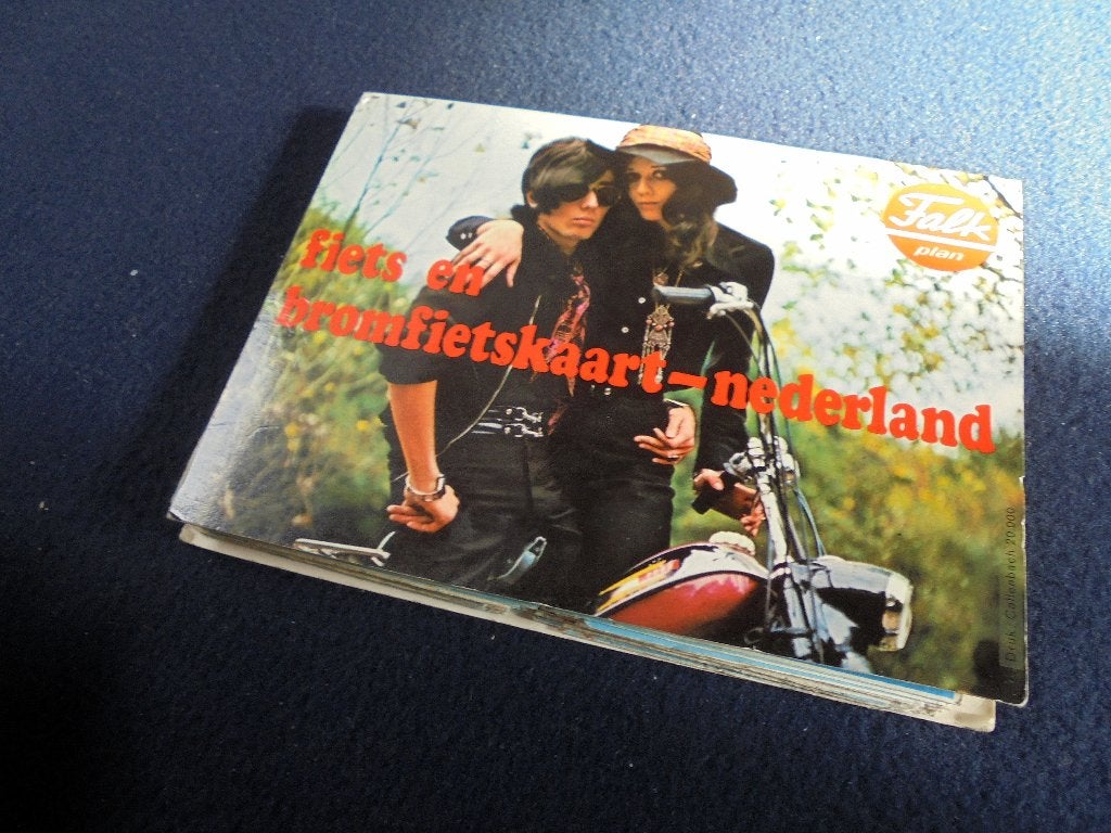 Falk fiets en bromfietskaart-Nederland. Puch MV 50, Gelezen, Verzenden, Landkaart, 1800 tot 2000