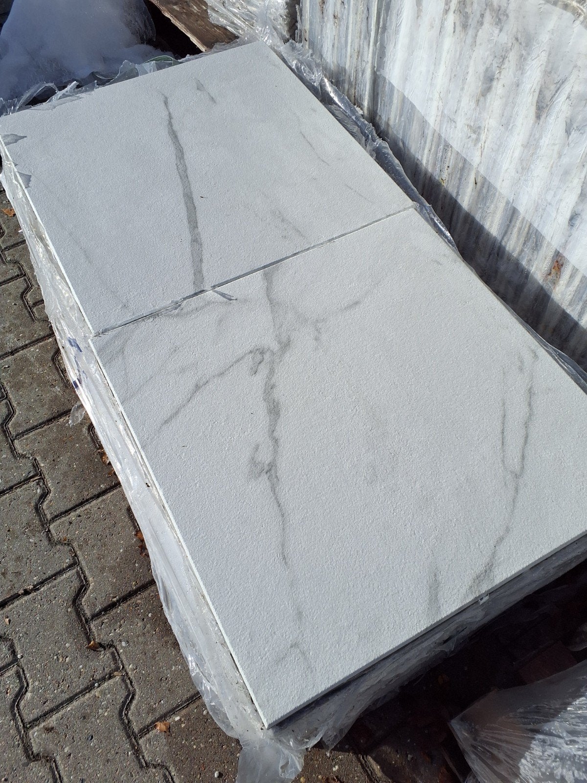Marlux Leyo Terrastegels Carrara  60x60x3 cm - 97,92m², Ophalen, Nieuw, 10 m² of meer, Beton