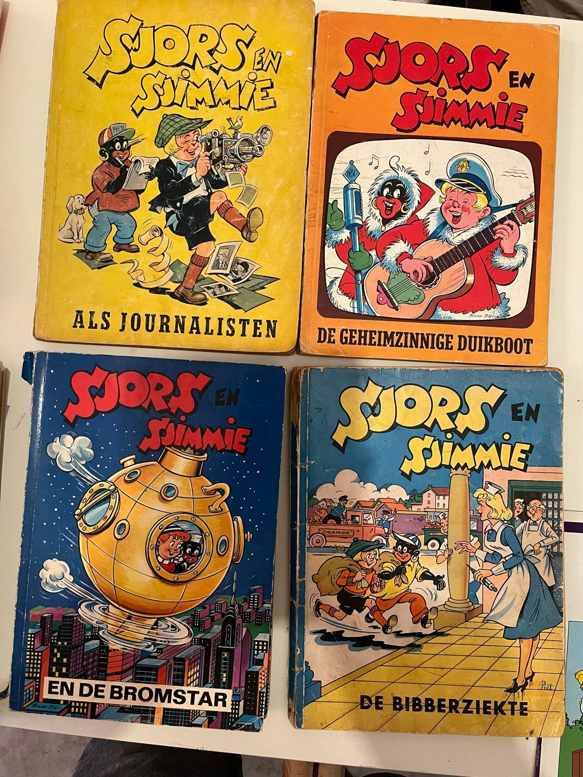 Sjors en Sjimmie - 4 vintage stripboeken, Meerdere stripboeken, Verzenden, Gelezen