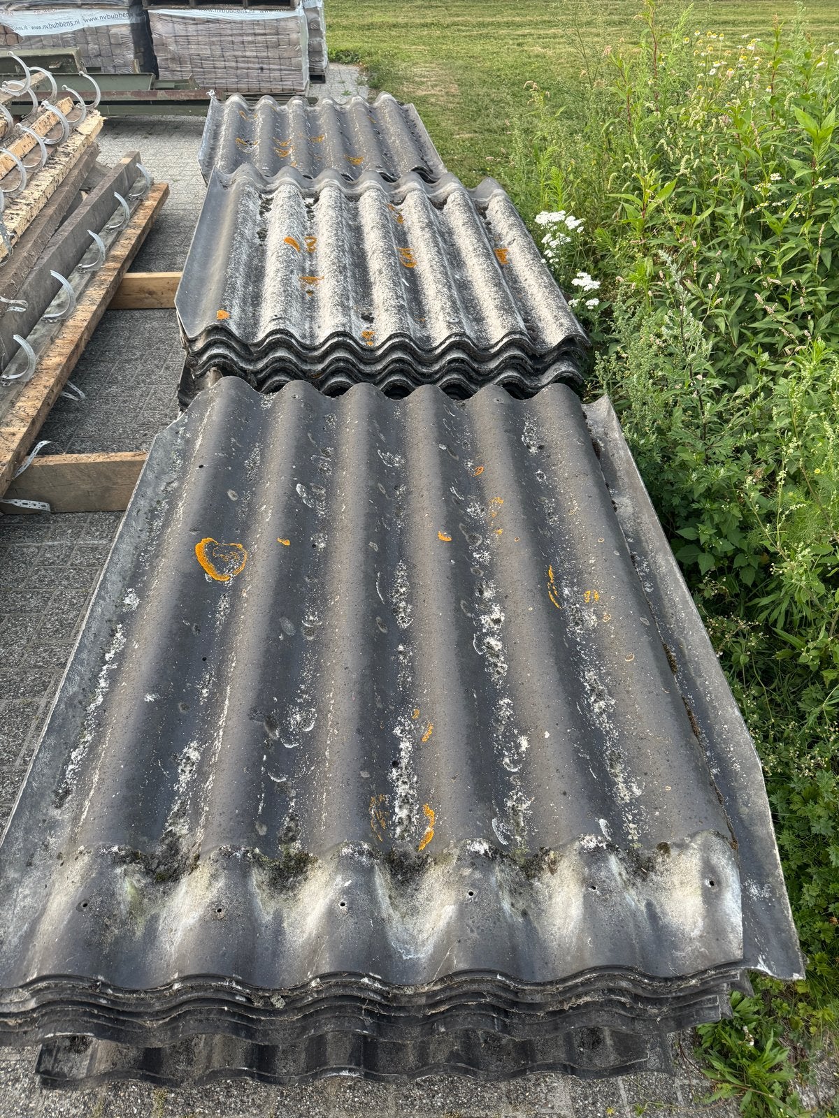 Eternit golfplaten, Doe-het-zelf en Verbouw, Dakpannen en Dakbedekking, Ophalen, Overige materialen, Gebruikt, 15 m² of meer